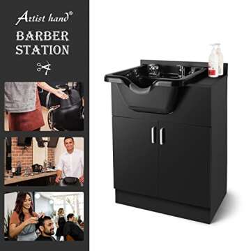 Artist Hand Shampoo Backwash Sink Station for Salons
