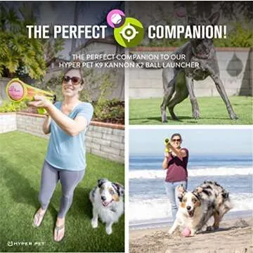 Hyper Pet Tennis Balls for Dogs (Safe Dog Tennis Ball for Exercise and Training, Interactive Toys work with Hyper Pet K9 Kannon K2 Launcher - 4 Pack 2.5" Pink