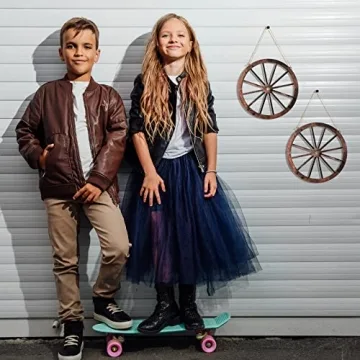 Wooden Wagon Wheel Decor Set for Rustic Home Style