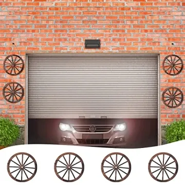 Wooden Wagon Wheel Decor Set for Rustic Home Style