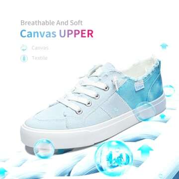 Trendy Obtaom Women's Colour Blocking Canvas Sneakers