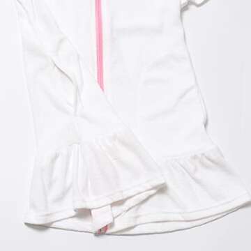 Ruffle Terry Cover Ups for Girls Hooded Zip Terry Coverups White Swim Beach Cover-Up 8-9y