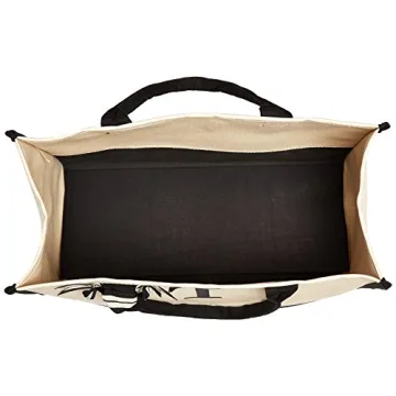 Mud Pie Chic Black and White Initial Tote Bag