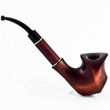 7.1" Handmade Pear Smoking Pipe with 9mm Filter Accessory
