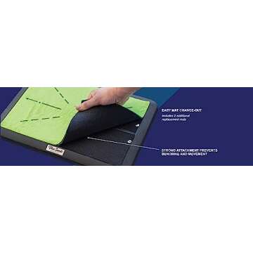 Golf Mat - Premium Golf Training Mat for Swing Detection with 2 Replacement Velvet Golf Practice Mats & 3 PU Golf Balls - Golf Swing Tracker mat for Golf Training aid and Divot Board...