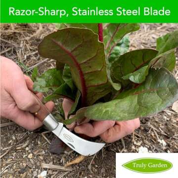 Folding Garden Knife. This Hawkbill Blade is Curved Making it Great for Hundreds of Uses. Not Just a Great Gift for a Gardener.