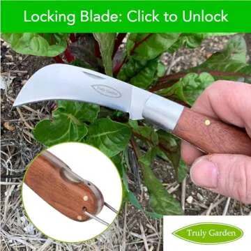Folding Garden Knife. This Hawkbill Blade is Curved Making it Great for Hundreds of Uses. Not Just a Great Gift for a Gardener.