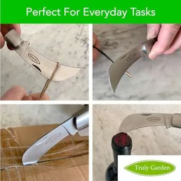 Folding Garden Knife. This Hawkbill Blade is Curved Making it Great for Hundreds of Uses. Not Just a Great Gift for a Gardener.