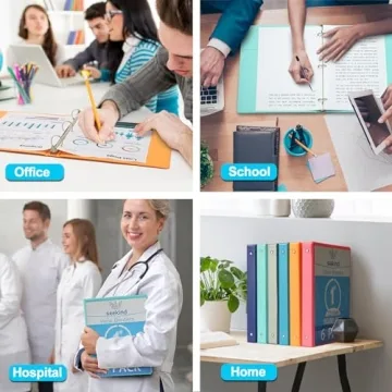 Colorful 1 Inch 3 Ring Binders Set for School and Office