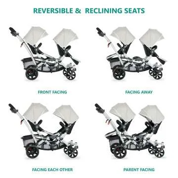 Lightweight Double Umbrella Stroller in Grey