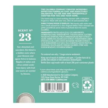 Caldrea Hand Soap Refill, Aloe Vera Gel, Olive Oil And Essential Oils To Cleanse And Condition, Pear...