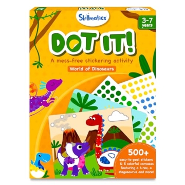 Skillmatics Art Activity - Dot It Dinosaurs, No Mess Sticker Art for Kids, Craft Kits, DIY Activity,...