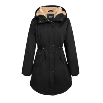 Orolay Women's Thicken Fleece Lined Parka Winter Coat Hooded Jacket with Pockets