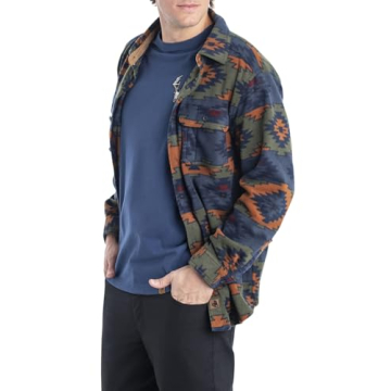 Men's Navigator Fleece Button Up Shirt - Large