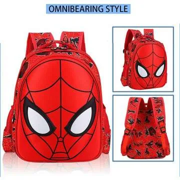 Stylish 3D Comic Toddler School Backpack for Kids