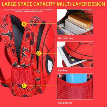 Stylish 3D Comic Toddler School Backpack for Kids