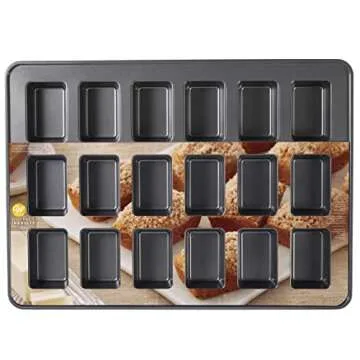 Wilton Perfect Results Premium Non-Stick Bakeware Mini Loaf Pan, 18-Cavity