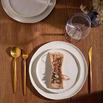 Elegant LERATIO Dinner Plates Set of 6 - Microwave & Dishwasher Safe