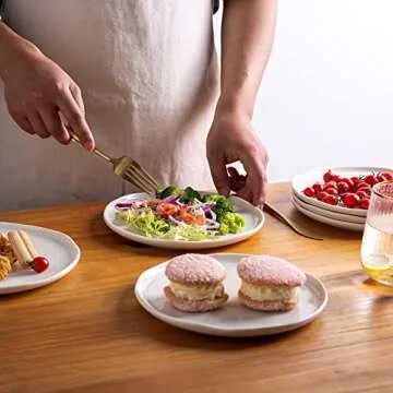 Elegant LERATIO Dinner Plates Set of 6 - Microwave & Dishwasher Safe