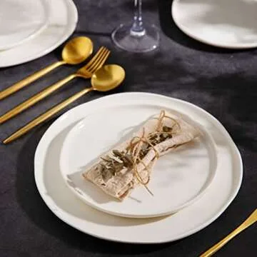 Elegant LERATIO Dinner Plates Set of 6 - Microwave & Dishwasher Safe