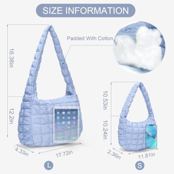 Quilted Tote Bag - Lightweight and Spacious Design