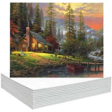 FIXSMITH Premium Cotton Canvas Boards 8x10-inch Pack