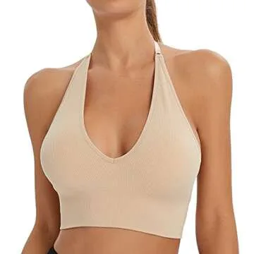 INIBUD Halter Bra - Comfortable & Versatile Wireless Bralette