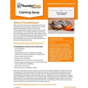 ThunderEase Cat Calming Pheromone Spray | Powered by FELIWAY | Reduce Anxiety During Travel, Vet Visits and Boarding