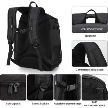 MIER 40L Sports Backpack with Laptop Compartment