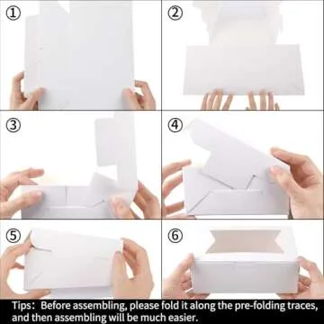 Moretoes 24pcs Bakery Boxes, 8x6x2.5 Inches 3 Style Windows Cookie Boxes, for Candies, Chocolate Strawberries, Cakes, Muffins, Donuts