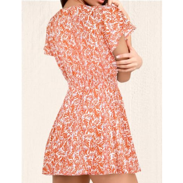 AGQT Women’s Sexy V Neck Self Tie Front Summer Romper