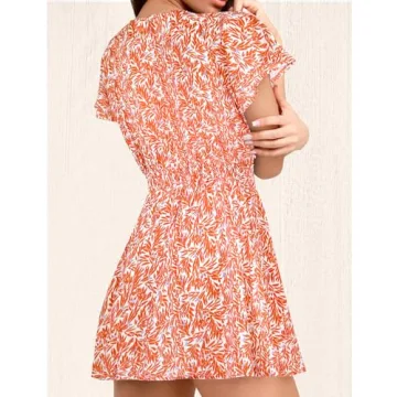 AGQT Women’s Sexy V Neck Self Tie Front Summer Romper