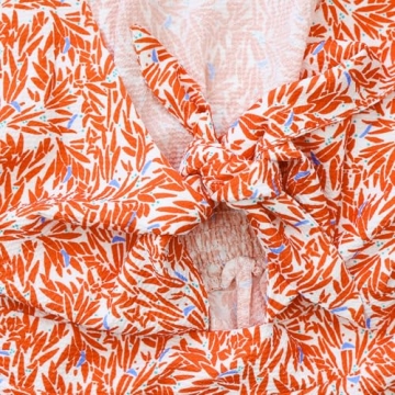 AGQT Women’s Sexy V Neck Self Tie Front Summer Romper