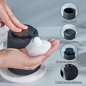 Elegant 12Oz Black Foam Hand Soap Dispenser for Home