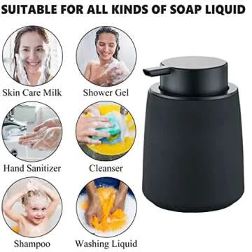 Elegant 12Oz Black Foam Hand Soap Dispenser for Home
