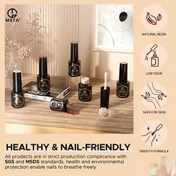 MEFA Gel Nail Polish Set 6 Colors Nude Gel Polish White Neutral Brown Ivory Pearl Skin Tone Soak-Off Gel Kit All Seasons Nail Art Manicure Kit Decoration Kit DIY Home Gifts For Girls/Women