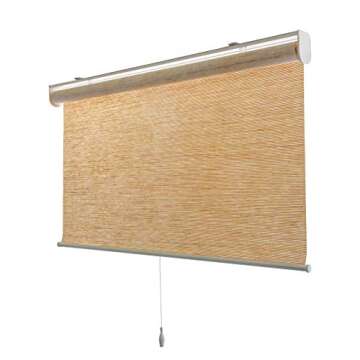 CHICOLOGY Roller Shades , Cordless Blinds , Window Shades for Home , Roller Window Shades , Window Treatments , Door Blinds , Light Filtering Shades , Felton Cream (Natural Woven) , 48"W X 72"H