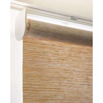 CHICOLOGY Roller Shades , Cordless Blinds , Window Shades for Home , Roller Window Shades , Window Treatments , Door Blinds , Light Filtering Shades , Felton Cream (Natural Woven) , 48"W X 72"H