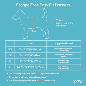 Gooby Escape Free Easy Fit Harness - Blue, X-Small - No Pull Step-in Patented Small Dog Harness with Quick Release Buckle - Perfect On The Go No Pull Harness for Small Dogs or Medium Dog Harness