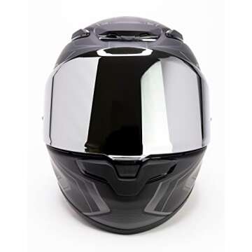 The Helmet Shop RF-1400 Visor - CWR-F2 NXR 2 Z8 Pinlock Ready RF 1400 Visor Made from Shatter & Scratch Resistant Polycarbonate, Blocks 99% UVA/UVB, Fits Like OEM (Chrome Silver Mirror)