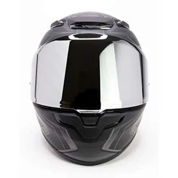 The Helmet Shop RF-1400 Visor - CWR-F2 NXR 2 Z8 Pinlock Ready RF 1400 Visor Made from Shatter & Scratch Resistant Polycarbonate, Blocks 99% UVA/UVB, Fits Like OEM (Chrome Silver Mirror)