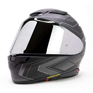 The Helmet Shop RF-1400 Visor - CWR-F2 NXR 2 Z8 Pinlock Ready RF 1400 Visor Made from Shatter & Scratch Resistant Polycarbonate, Blocks 99% UVA/UVB, Fits Like OEM (Chrome Silver Mirror)