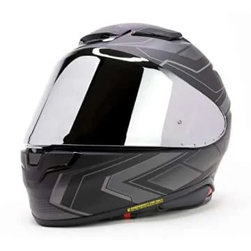 The Helmet Shop RF-1400 Visor - CWR-F2 NXR 2 Z8 Pinlock Ready RF 1400 Visor Made from Shatter & Scratch Resistant Polycarbonate, Blocks 99% UVA/UVB, Fits Like OEM (Chrome Silver Mirror)