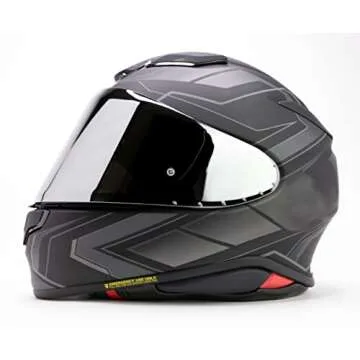 The Helmet Shop RF-1400 Visor - CWR-F2 NXR 2 Z8 Pinlock Ready RF 1400 Visor Made from Shatter & Scratch Resistant Polycarbonate, Blocks 99% UVA/UVB, Fits Like OEM (Chrome Silver Mirror)