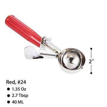 Cookie Scoop - #24 (1.35 oz) - Disher Scoop, Portion Scoop, Food Scoop - Portion Control - 18/8 Stai...