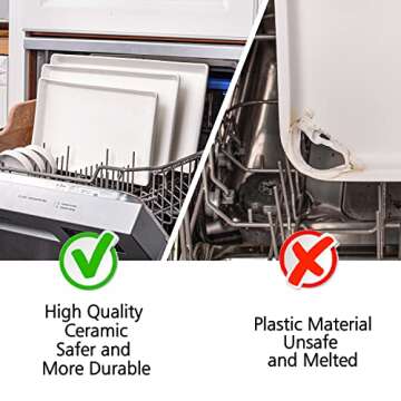 Delling Large Serving Platter, 16/14/12 Inch Rectangular Serving Trays for Serving Food, Serving Tray for Party - Set of 3, White