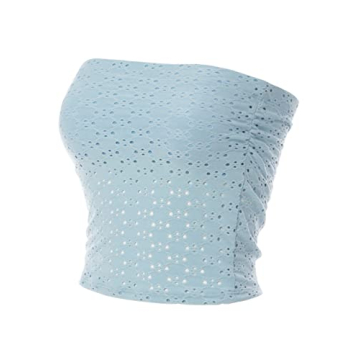 MixMatchy Women's Eyelet Lace Tube Top Perfect for Summer