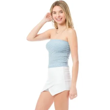 MixMatchy Women's Eyelet Lace Tube Top Perfect for Summer