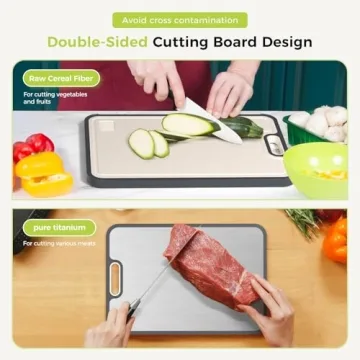 High-Quality Double-Sided Titanium Cutting Board for Kitchen