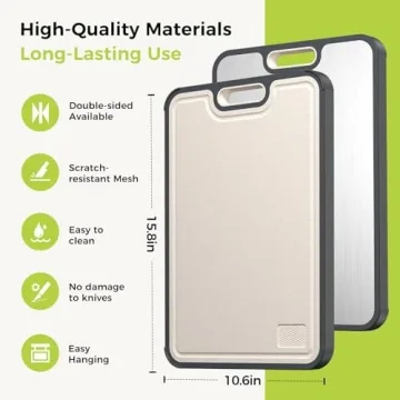 High-Quality Double-Sided Titanium Cutting Board for Kitchen